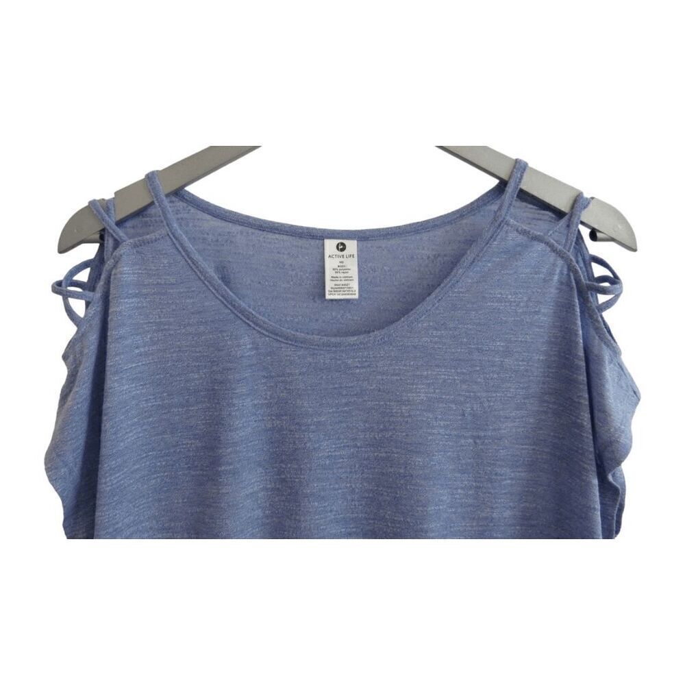 Active Life Heathered Blue Top M - Picture 2 of 5